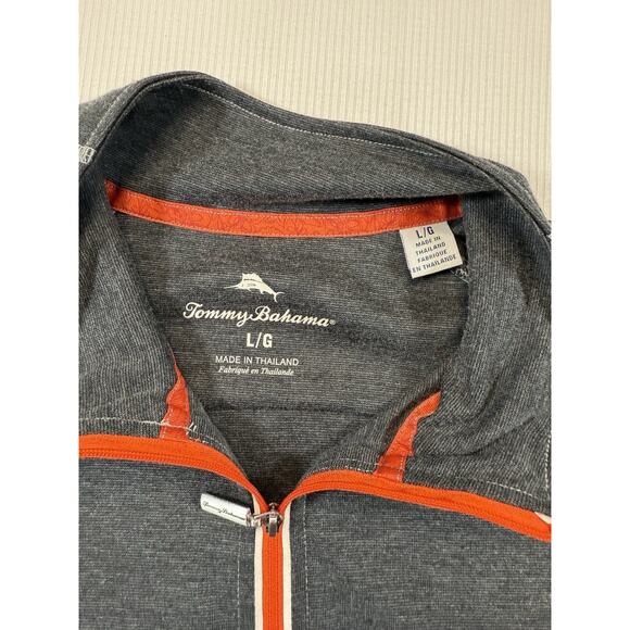 Tommy Bahama OSU Cowboys Quarter Zip Pullover Gray Large 1/4 Zip Embroidered - Picture 7 of 9